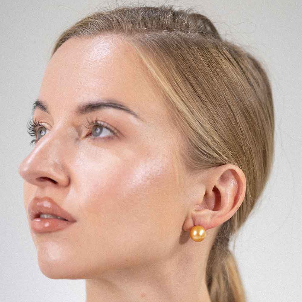 Golden South Sea Earrings in 18k Gold
