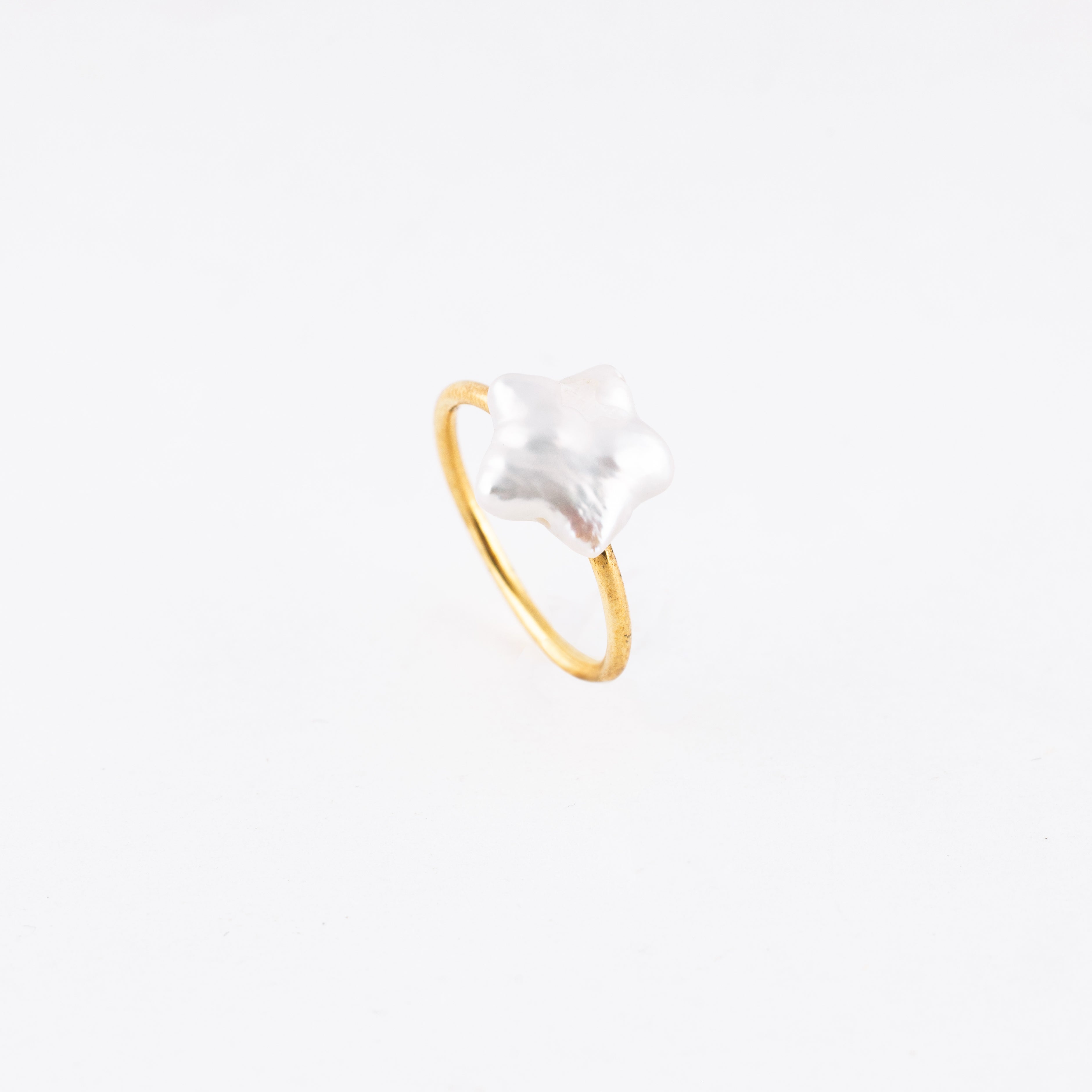 Star Shape Pearl Ring