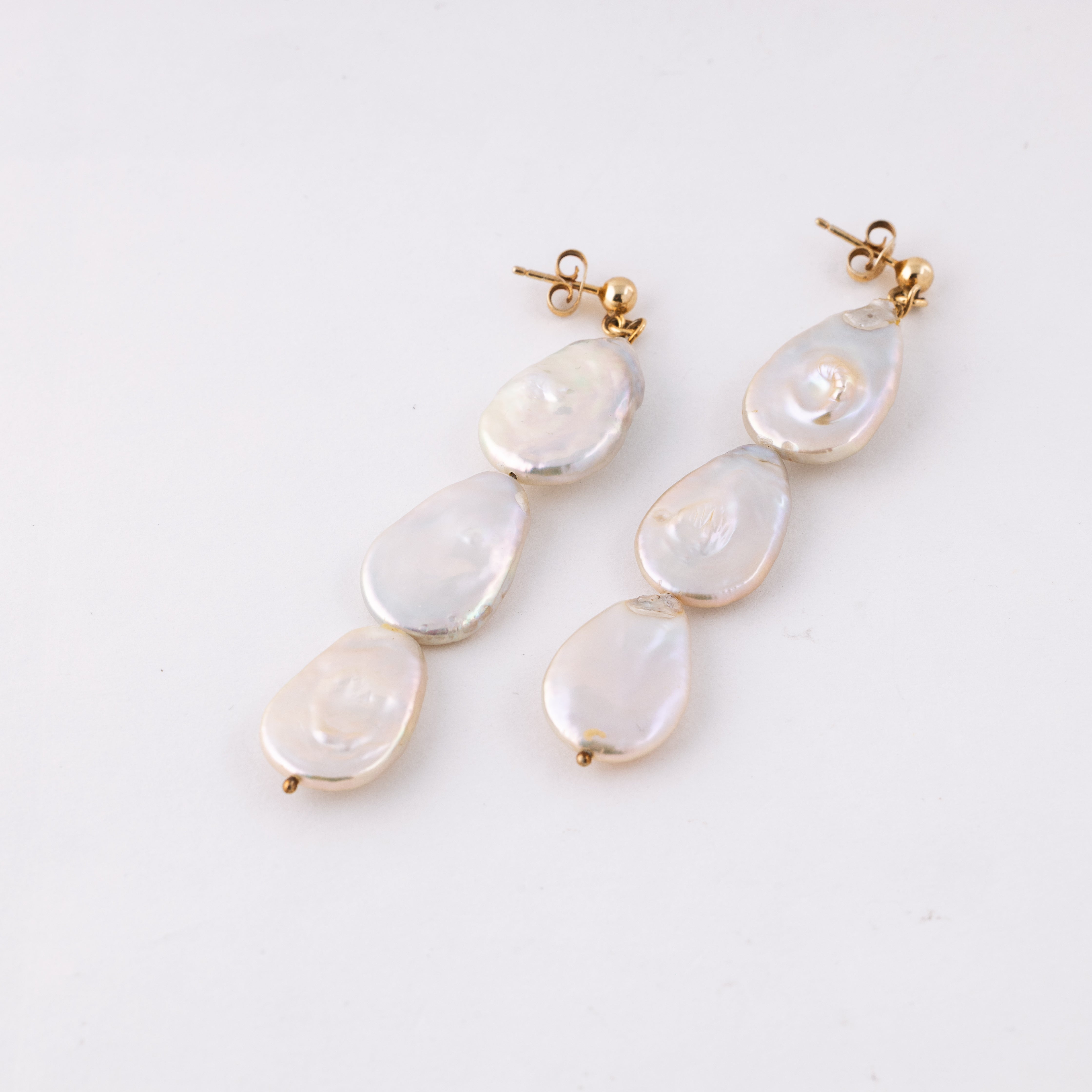 Triple Drop Tear Shaped Earrings