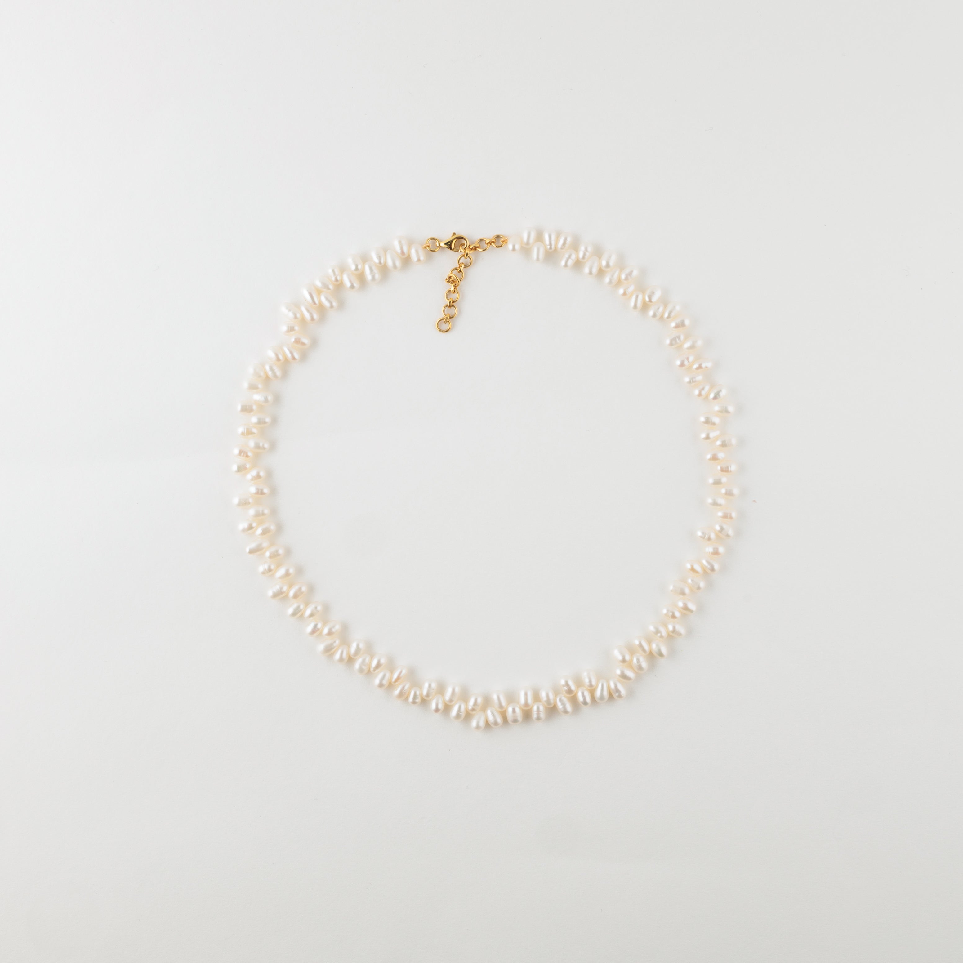 Dancing White Pearl Necklace