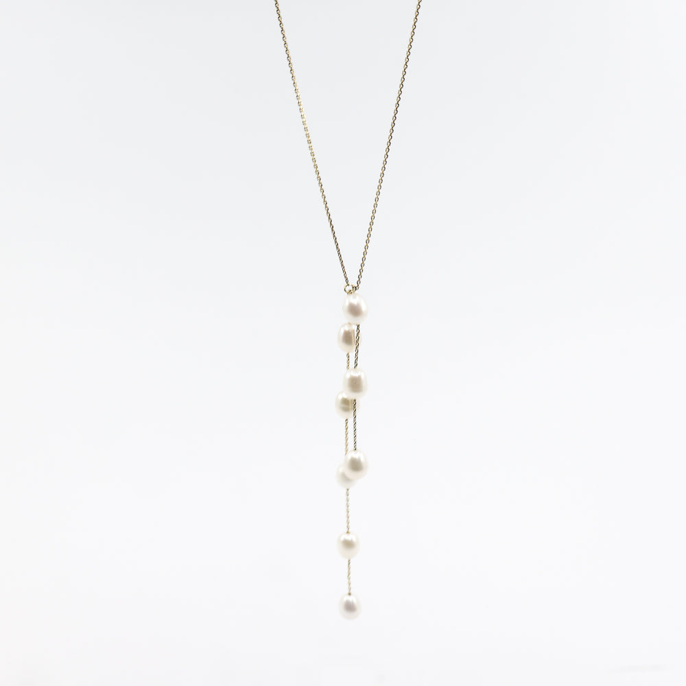 Rice pearl - White Drop Necklace