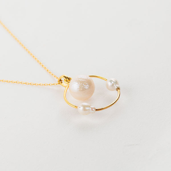 Orbit White Pearl Pendant
