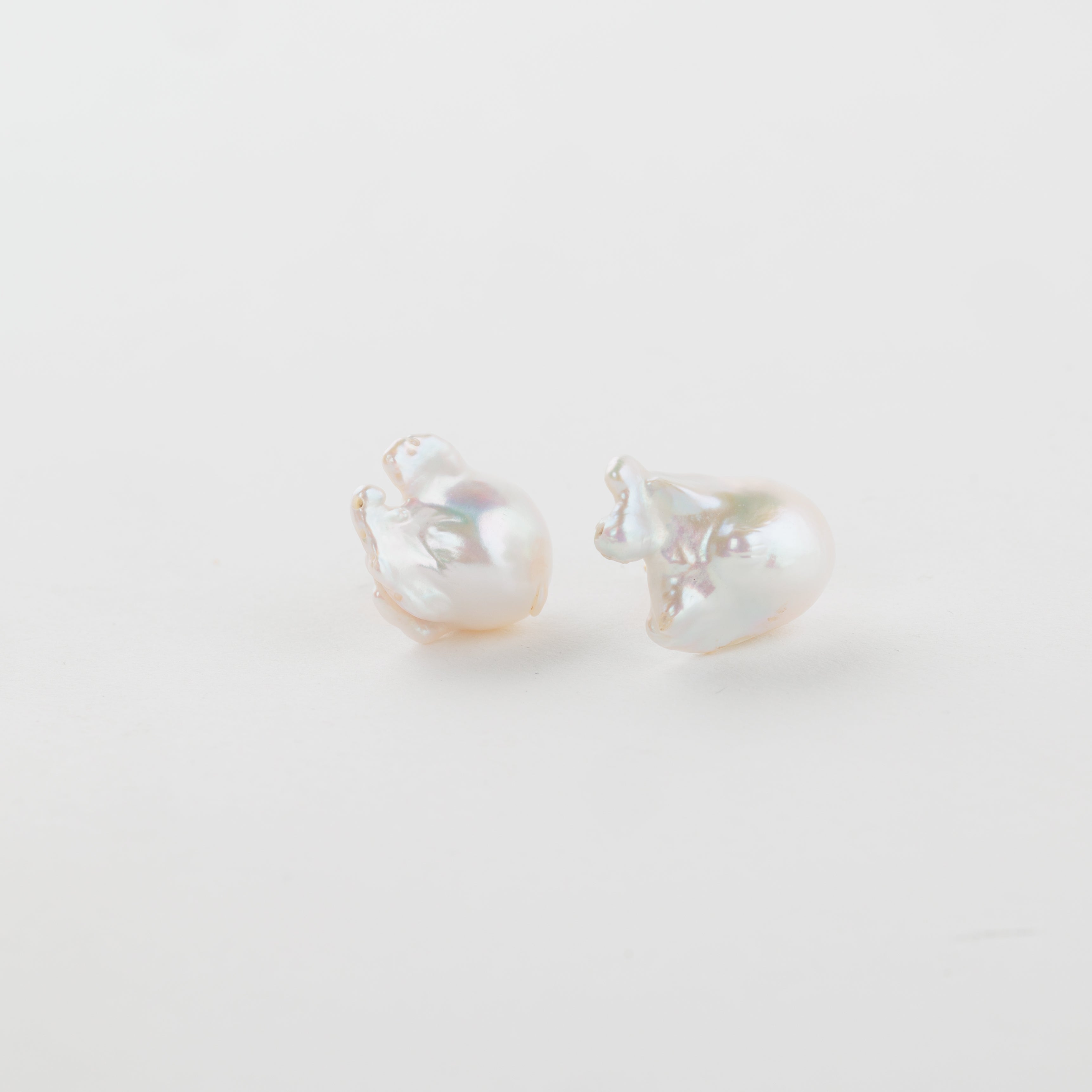 White Baroque Pearl Stud Earring